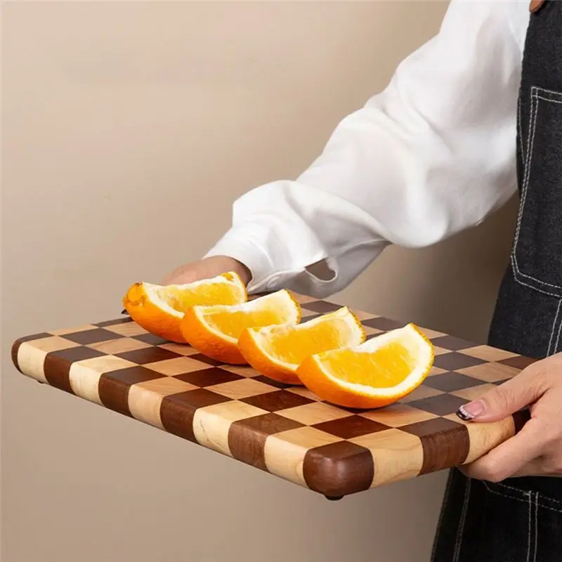 BHBL Chessboard, Cutting Board, Household Splicing Cutting Board, Kitchen Fruit Supplement Board, Solid Wood, Cutting Board