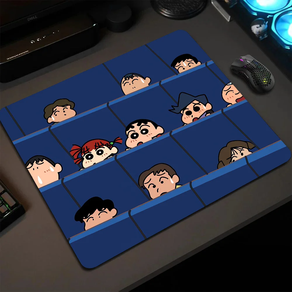 

Anime Cartoon C-Crayon Shin-chans Mousepad Small LockEdge Mouse Pad For Gamers Computer Desk Pad Rectangular Anti-slip Rubber