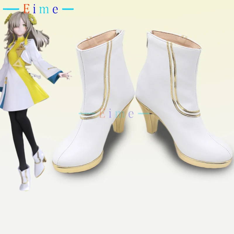 

Обувь для косплея Isekai Joucho Jocho, реквизит для косплея YouTuber VTuber, обувь из искусственной кожи, белые ботинки для Хэллоуина и карнавала, милые, изготовленные на заказ