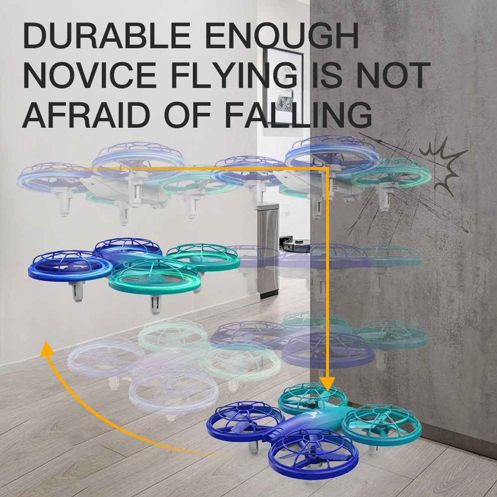 HY500 Mini Drone RC Quadcopter Stable 2.4G 4CH Take Off With One Click Headless LED Light Switching Toys For Kids