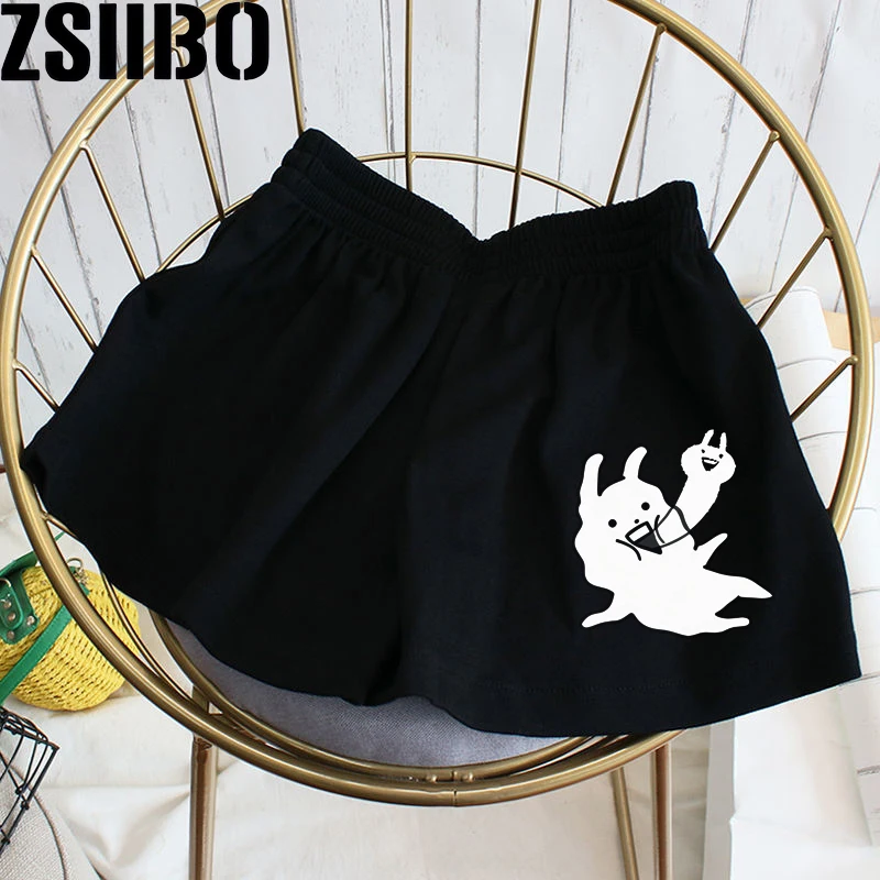 Cute bunny print Casual Shorts For Spring & SummerWomen's Clothing Y2k Loose Women's Shorts High Waist Harajuku Fashion Sports