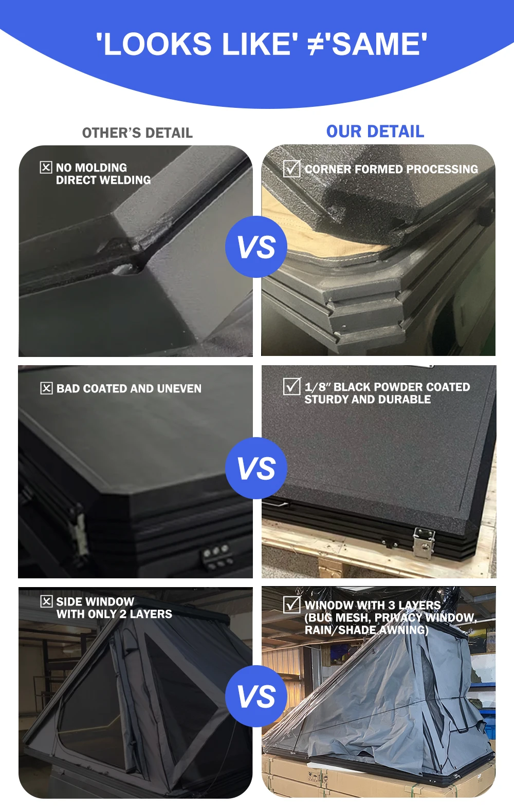 Box Truck Camper Overland Pop up Shell Slide en Popup Compact dans un lit long Camper Topper pour pick-up