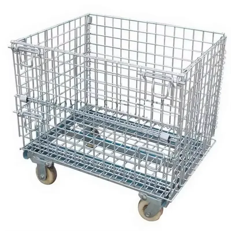 Heavy Duty Storage Foldable Wire Mesh Box Pallet Cage