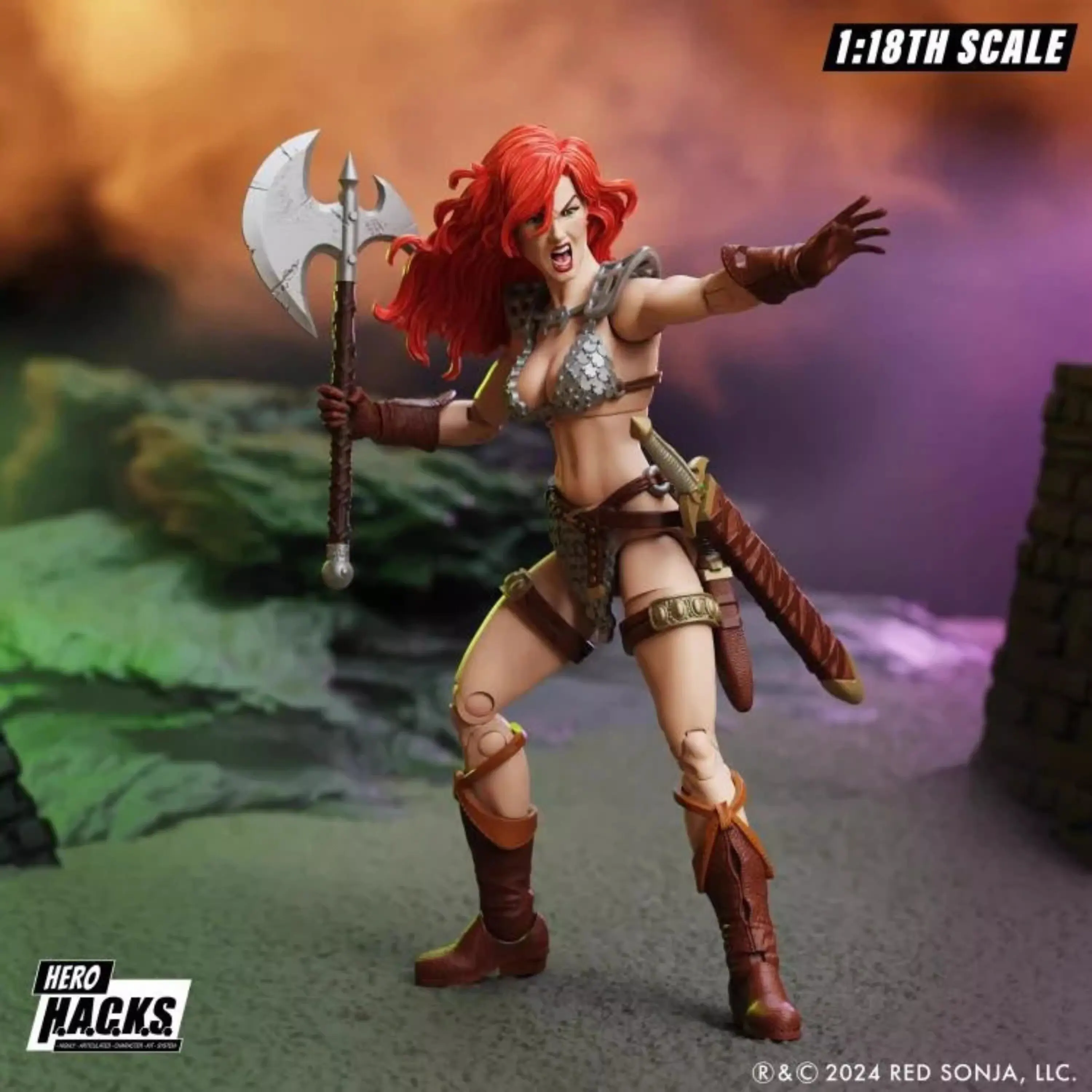 

In Stock Genuine BFS Boss Fight 1/12 Scale Red Sonia Epic Luxury Edition Female Warrior Full Set 6inch Action Figures Doll Gift