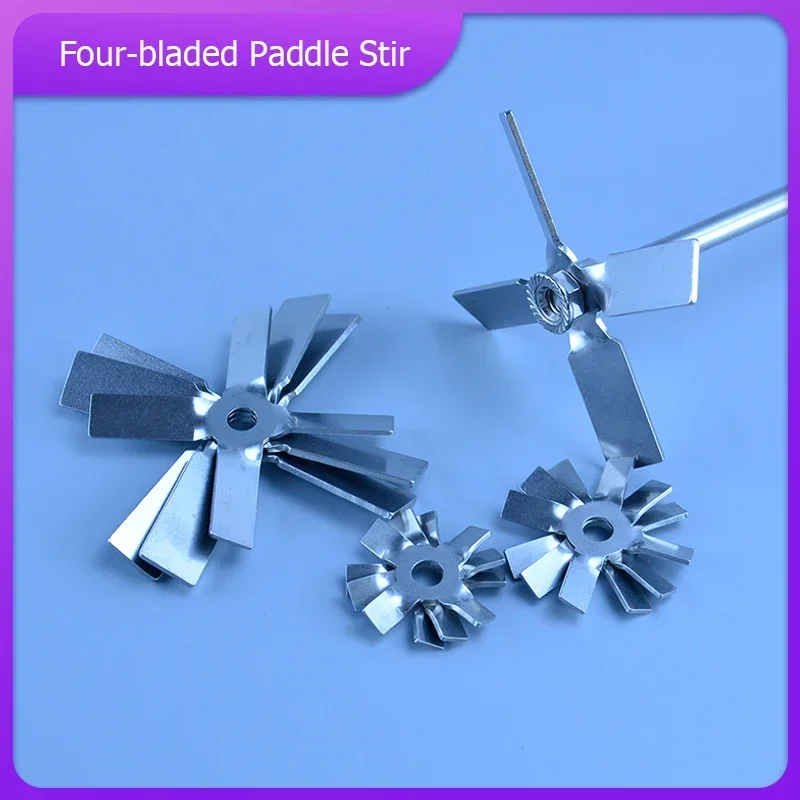 Laboratory 304 stainless steel stir bar four-bladed paddle stir bar four blade propeller for lab mixer e