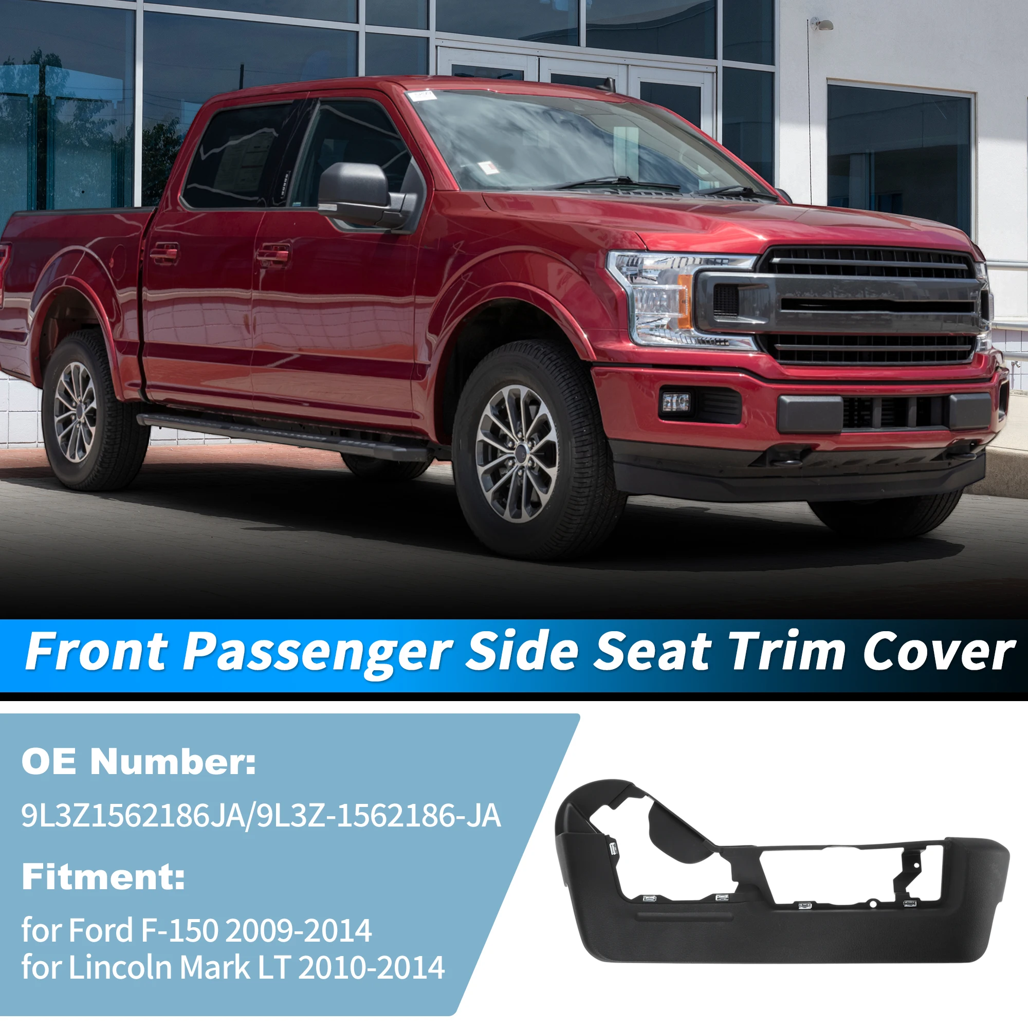 

Накладка на сиденье пассажира UXCELL подходит для Ford F-150 2009-2014 No 9L3Z1562186JA