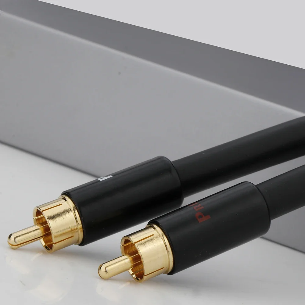 Высококачественный посеребренный кабель RCA OCC с позолоченной штекерной вилкой RCA Аудиоудлинитель