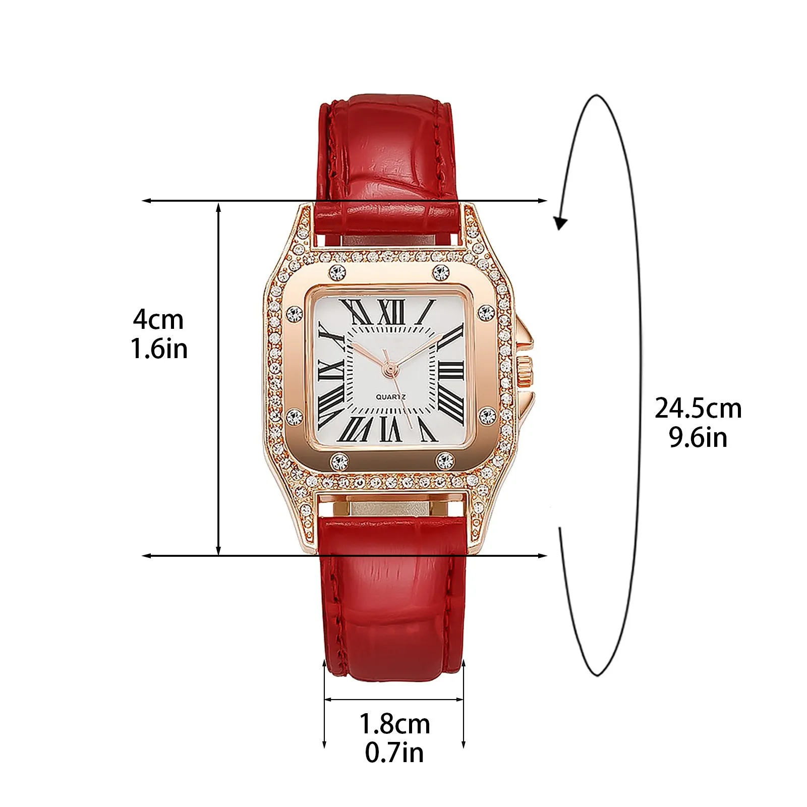 2024 Women Watches Fashion Square Watch Ladies Crystal Quartz Watch Leather Ladies Watches Woman Wristwatch Relogio Feminino