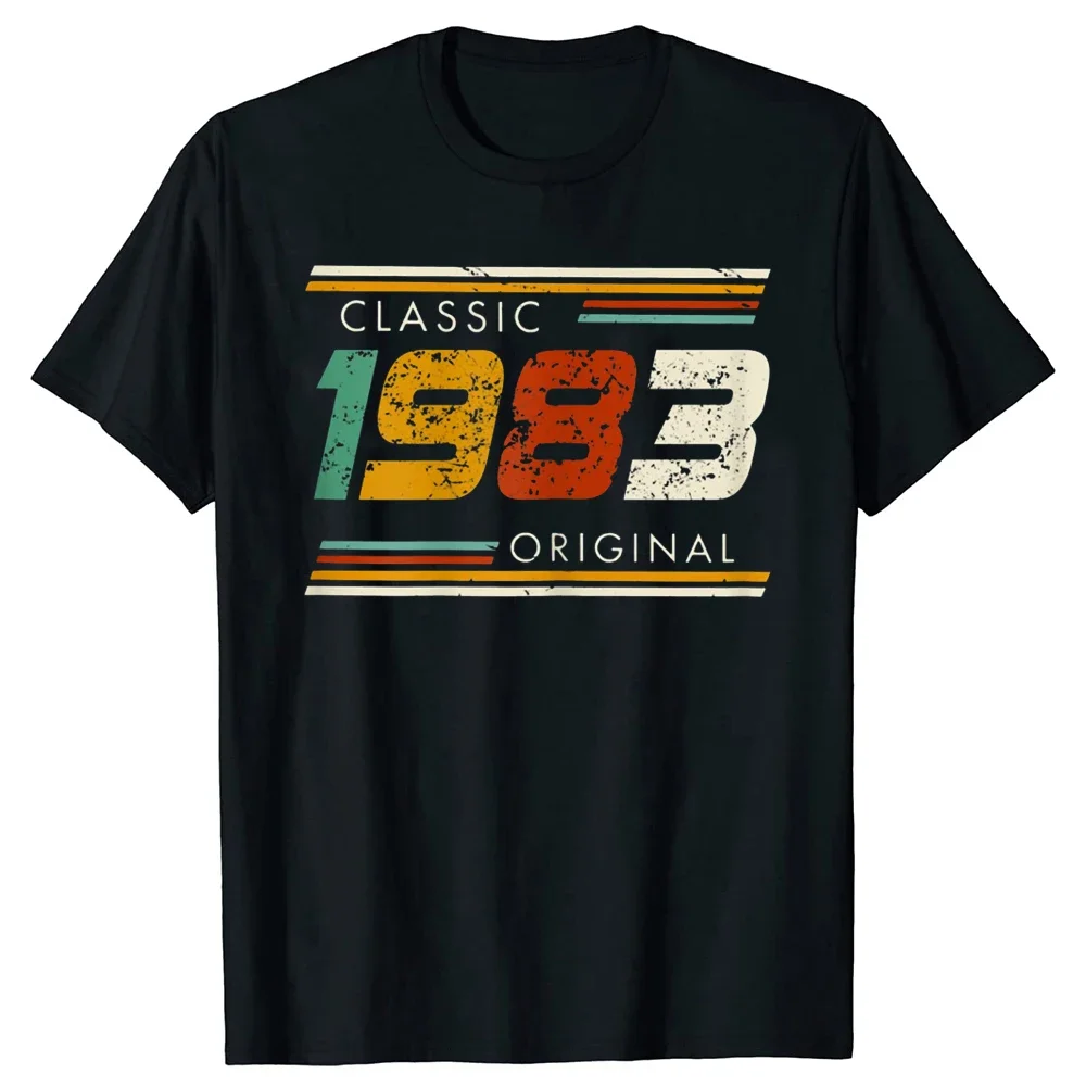 

41 Years Old Made in 1983 Classic Original Vintage T Shirt for Men Father Days Gift Idea Classic Accessories TShirt Cotton Tees