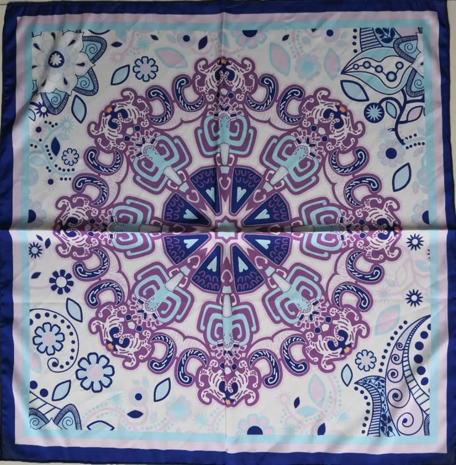 53*53 سنتيمتر باندانا الموضة النساء وشاح الرقبة منديل Foulard الإناث الأوشحة النساء الحجاب سيدة شال يلتف مربع الرأس #2