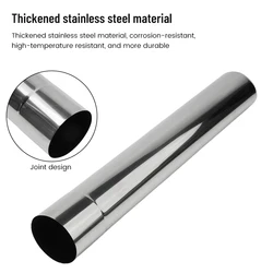 1PC 20/30/40cm Stainless Steel Stove Pipe Chimney Flue Liner Rigid Multi Gas Pipe Heater Exhaust Pipe