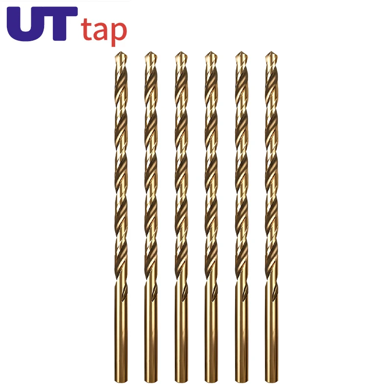 UT TAP 10pcs HSS 4241 Drill Bit 1.6mm~7.0mm 160MMLong Suitable for A3 Steel Aluminum Copper Plastic Wood Multifunctional Tool