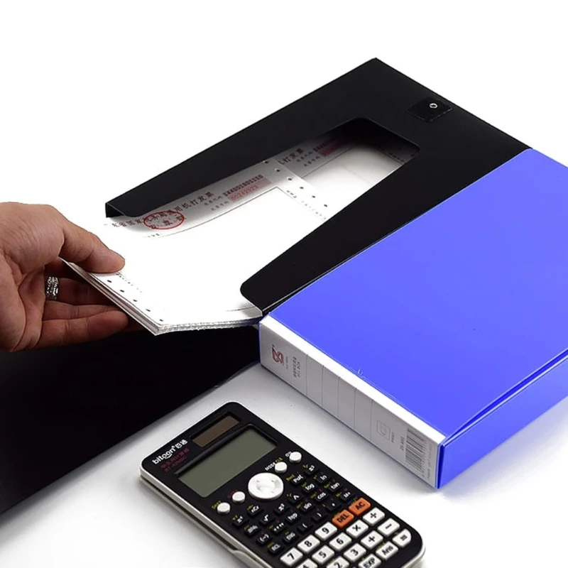 2Pcs Receipt Folder Small File Receipt Box Plastic Receipt Organizer Box Ticket Holder Check Folder Hold 350 Sheets