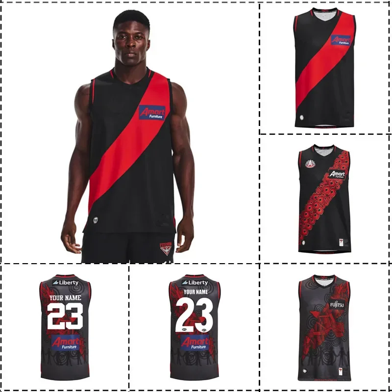 2023 Essendon Bombers Home / Anzac / Indigenous Guernsey - Mens Size:S-5XL（Print Custom Name Number）