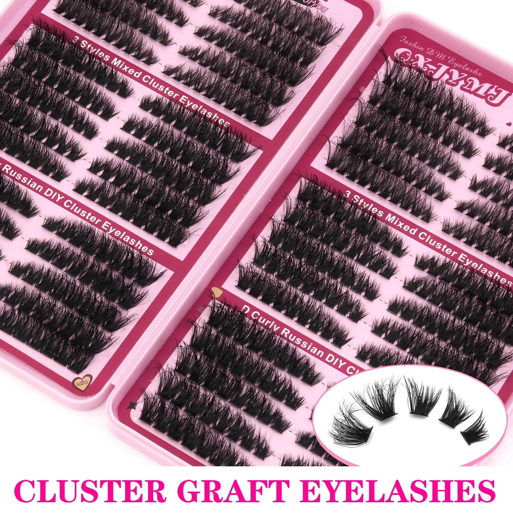 30 Rows Mixed Cluster Lashes 3 - đánh giá và giá Eyelash Extension Wispy