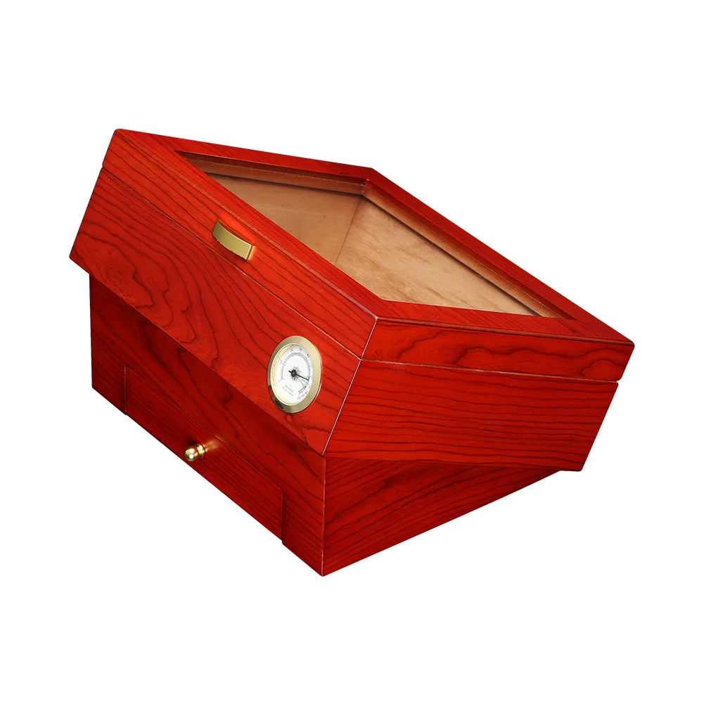 Large-Capacity Large-Capacity Cigarette Box, Sunroof, Classic, Household, Light, Luxury Cedar Wood Case