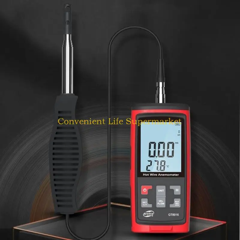 

L1EE Functional Anemometer Wind Speeds Meter Wind Speeds Volumes Measuring Device Detectors with Data Output USB Connection