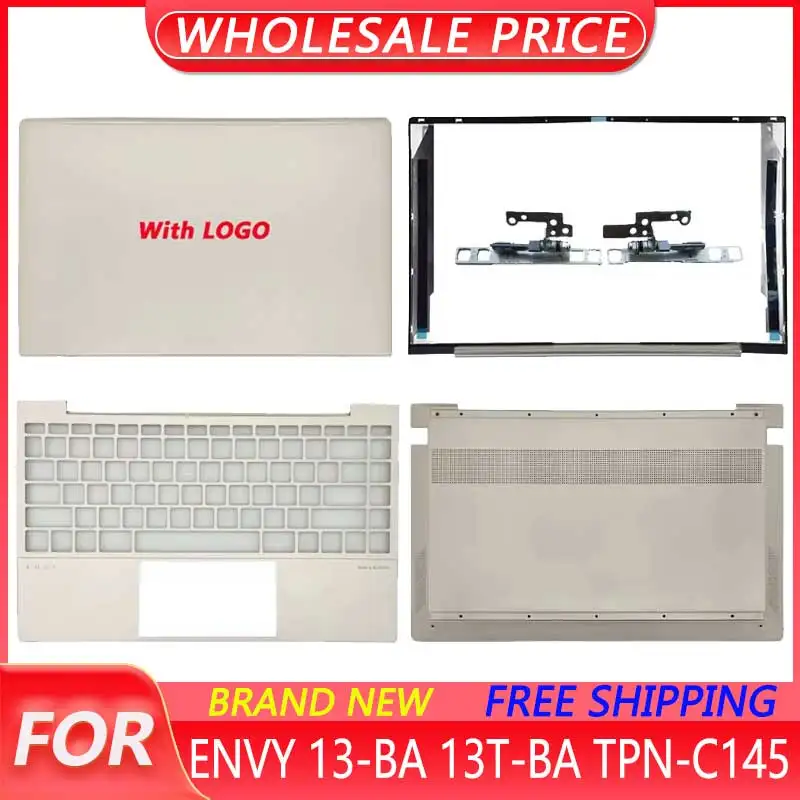 New Original For ENVY 13-BA 13T-BA TPN-C145 Laptop LCD Back Cover Front Bezel Upper Palmrest Bottom Case Keyboard Hinges Gold