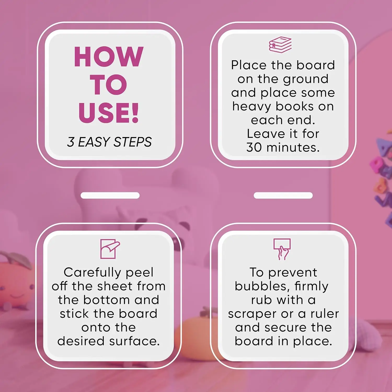 48x24 Inch Magnetic Chalkboard Wall Sticker - Arched Matte Finish for Playroom & Home Classroom