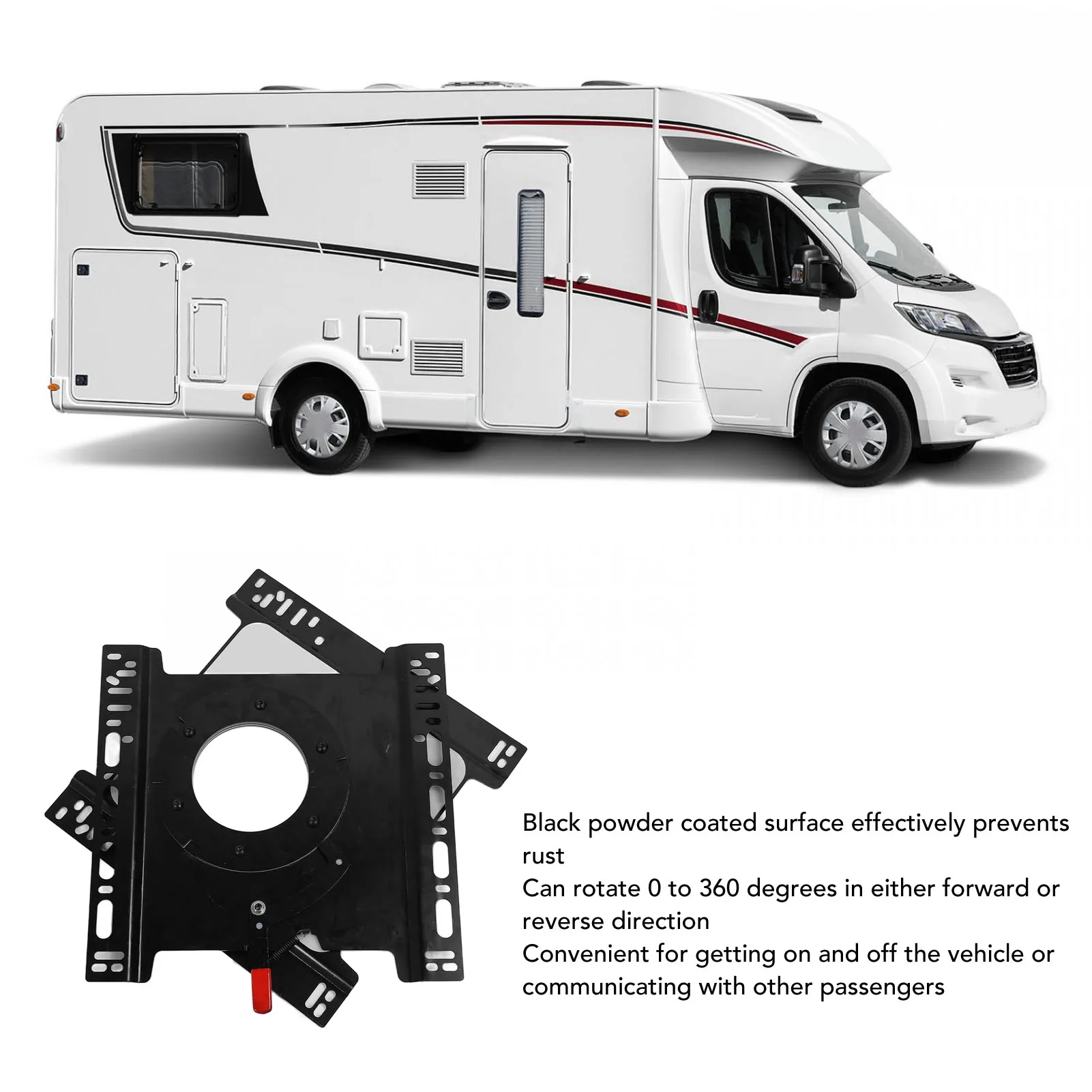 

Поворотное основание сиденья со стороны водителя, вращение на 360 градусов, вращающееся основание сиденья высокой твердости для Transit 150 250 350 Поворотная опорная пластина сиденья