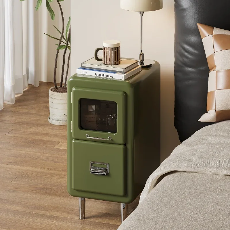 Industrial Bedside Table Metal Wood Nightstand Urban Loft Style Bedroom Furniture for Modern Muebles Para Hogar Home Interior