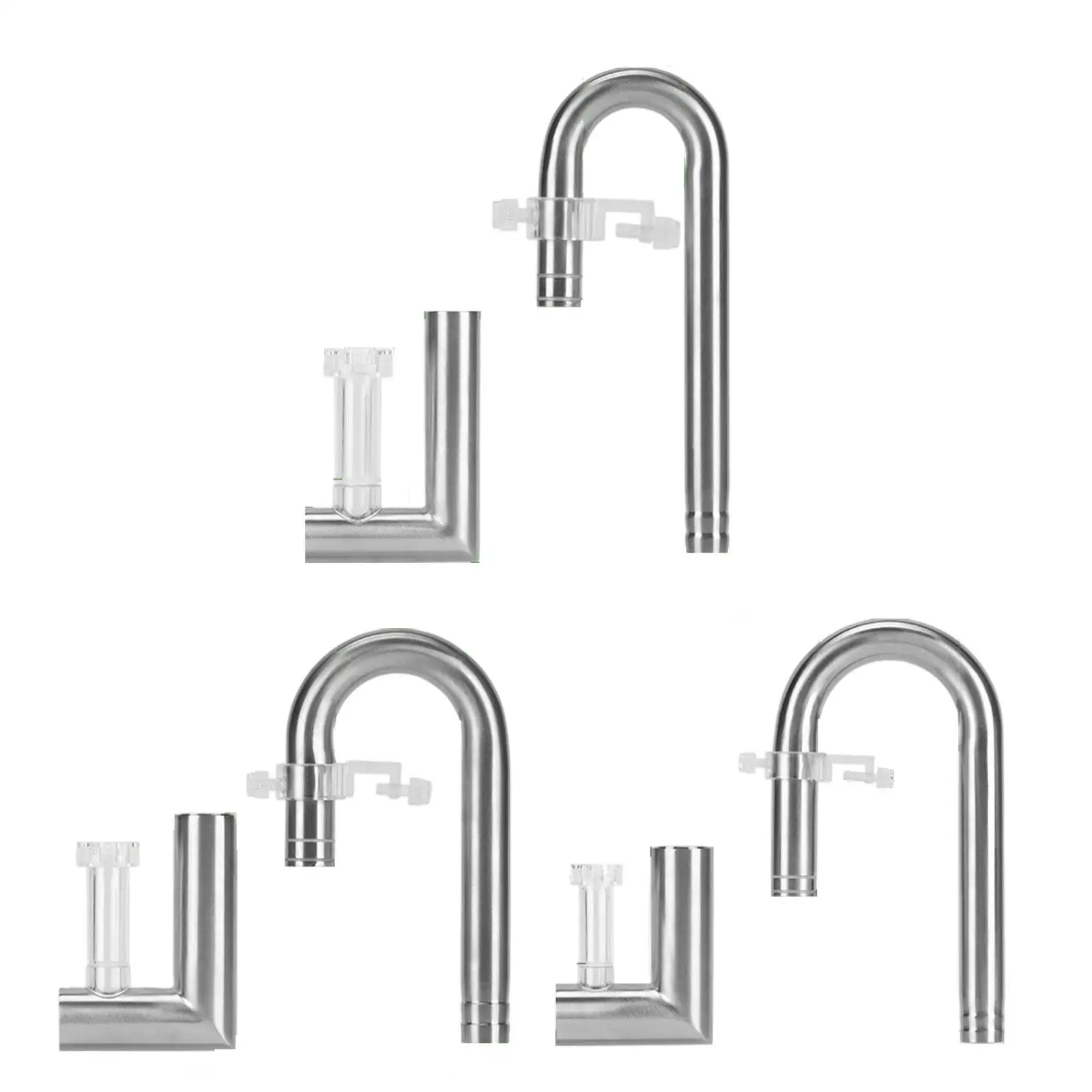 Stainless Steel Aquatic Lily Tube Set Universal Oil Film Removal Inlet System for Freshwater Fish Tank Water Pump