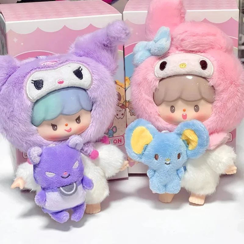 

Genuine Sanrio Characters X Zzoton Love-League Buddies Series Vinyl Dolls Blind Box Cute Hello Kitty Kuromi Guess Bag Toys Gift