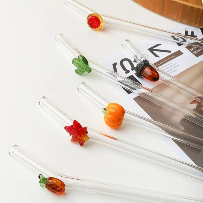 

Flexible Glass Straws Set Includes Cleaning Brush Ideal for Milkshakes Sodas Perfect Gift Birthdays Weddings