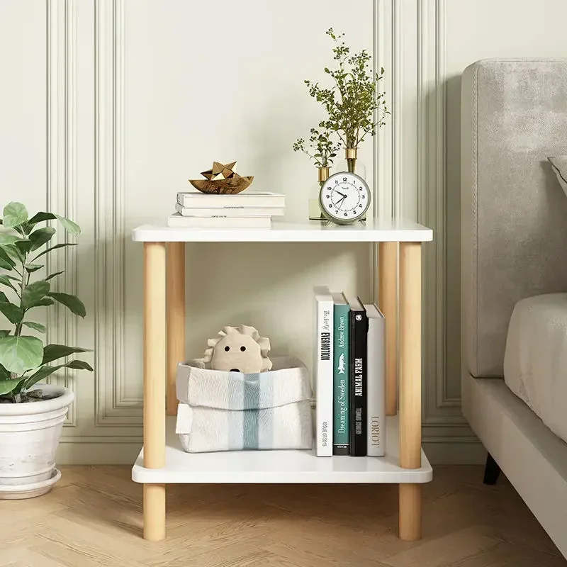 Small Coffee Table Double-layer Living Room Sofa Side Table Simple Side Cabinet Corner Several Bedroom Simple Small Tea Table