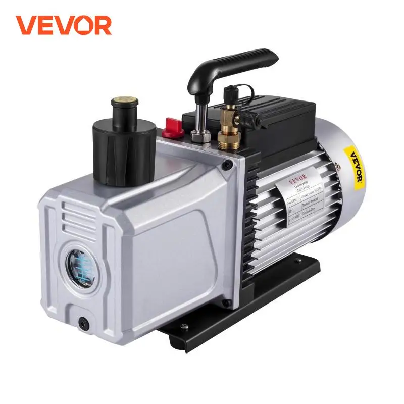 VEVOR Vacuum Pump 12CFM 1 HP Single Stage Air Conditioning Vacuum Pump 110V 5PA Ultimate for Automobile Vacuum Evacuation Use