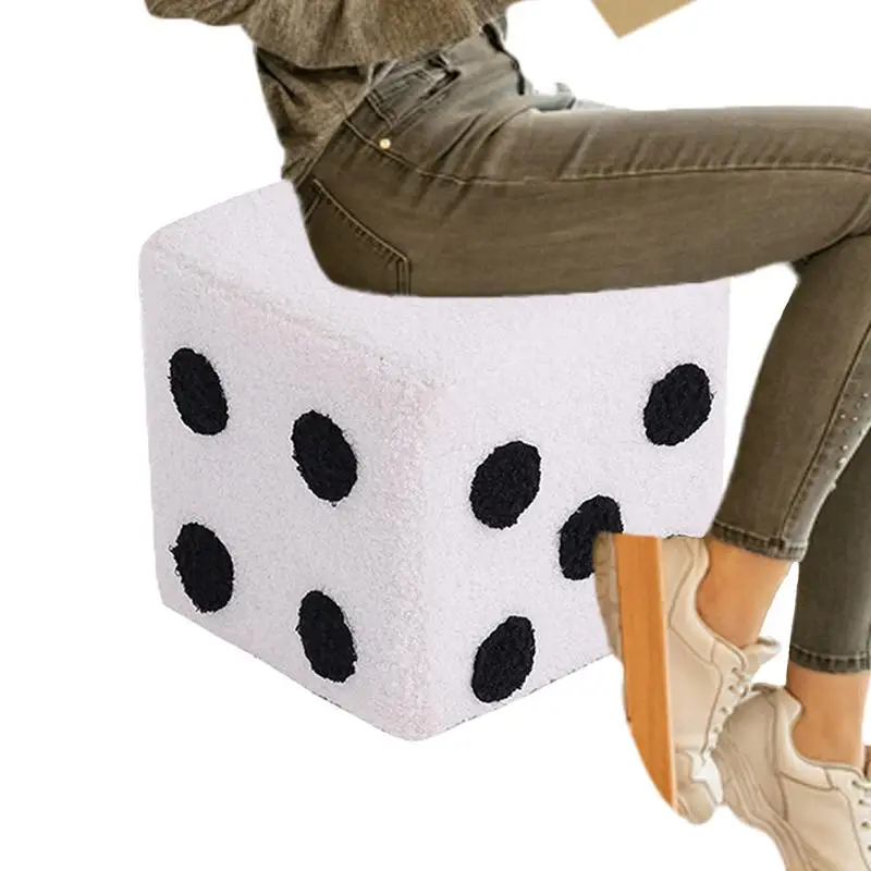 Entrance Cube Chair Dice Design Small Square Footstool Removable And Washable Soft Chair For Door 7.87x7.87x7.87Inch Comfortable