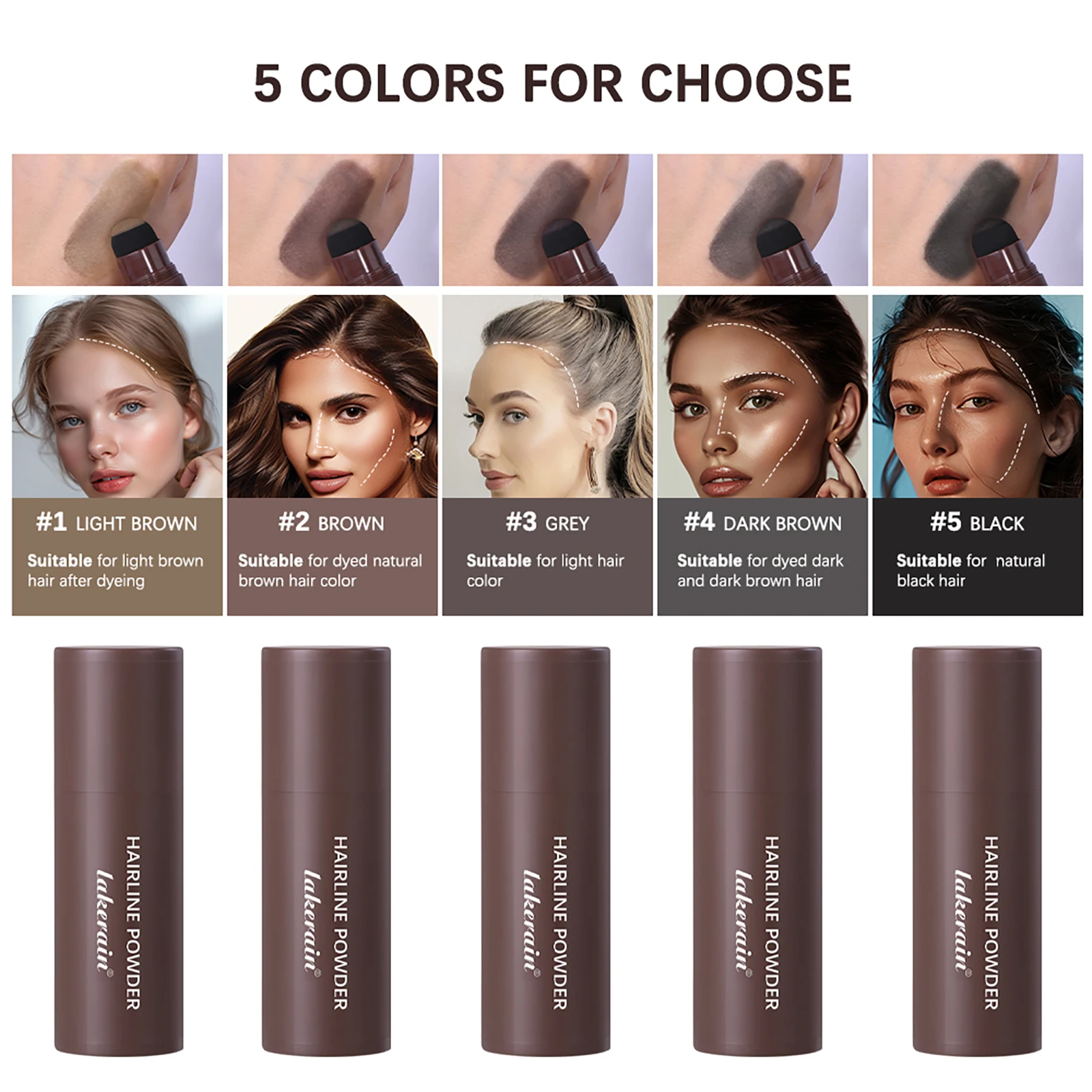 ปากกาคอนซีลเลอร์เส้นผมและรากกันน้ํา – การปกปิดสีเทาทันทีพร้อมแป้งผสม Easy Blend สําหรับผมธรรมดา แต่งหน้าสวย