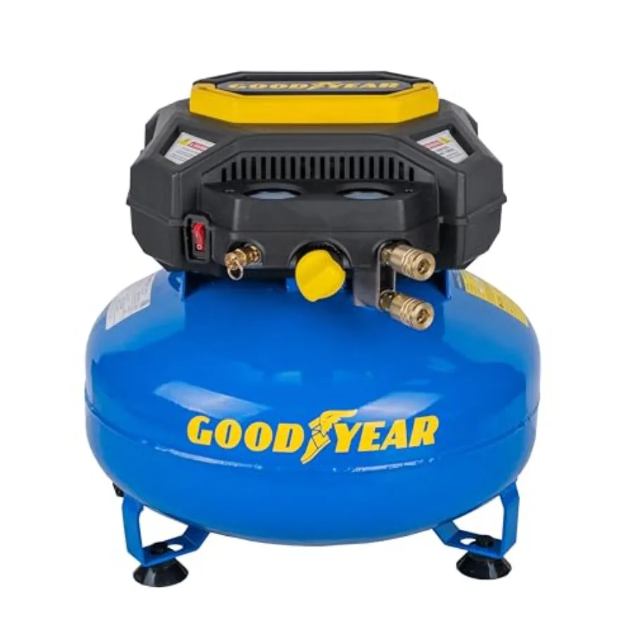 

Безмасляный электрический воздушный компрессор для автосервиса, 6 галлонов, 150 PSI, черный, высокоэффективный, компактный дизайн