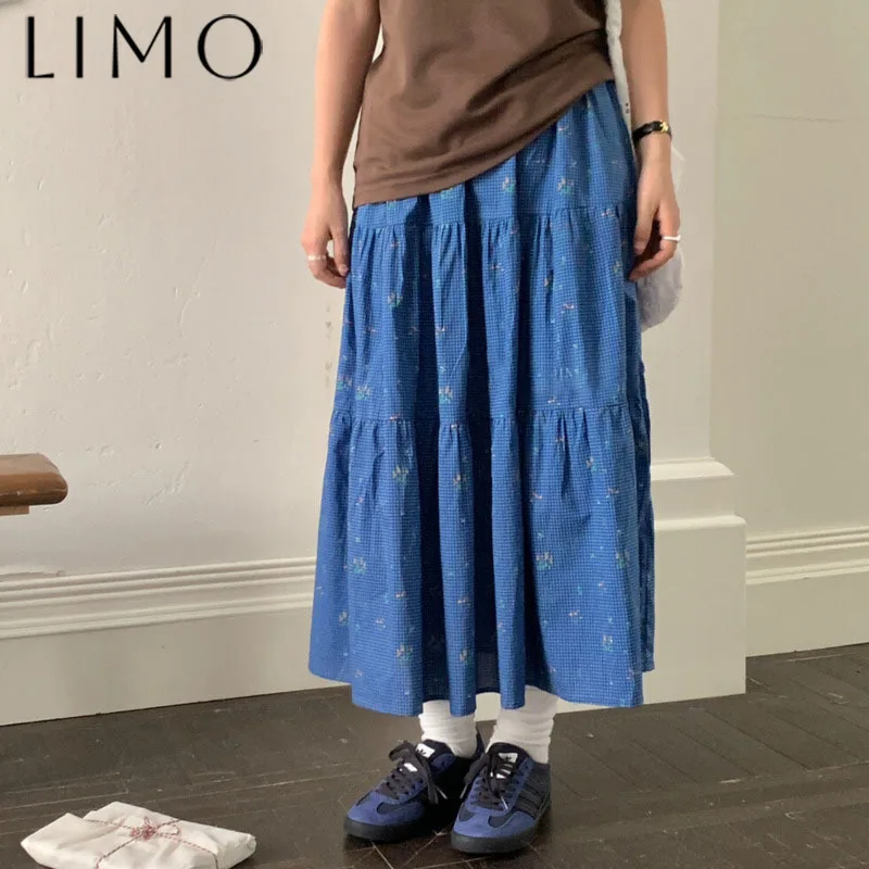 

LIMO Women’s A-line Skirt Elastic Waist Casual Designer Fashion Simple 2025 Elegant Vacation Spring Summer High Quality New