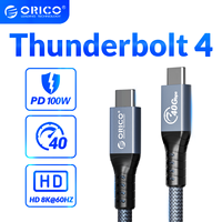 ORICO Thunderbolt 4 Cable 0.3M 8K60Hz USB4 40Gbps PD100W for iPhone15/PS5/PSSD