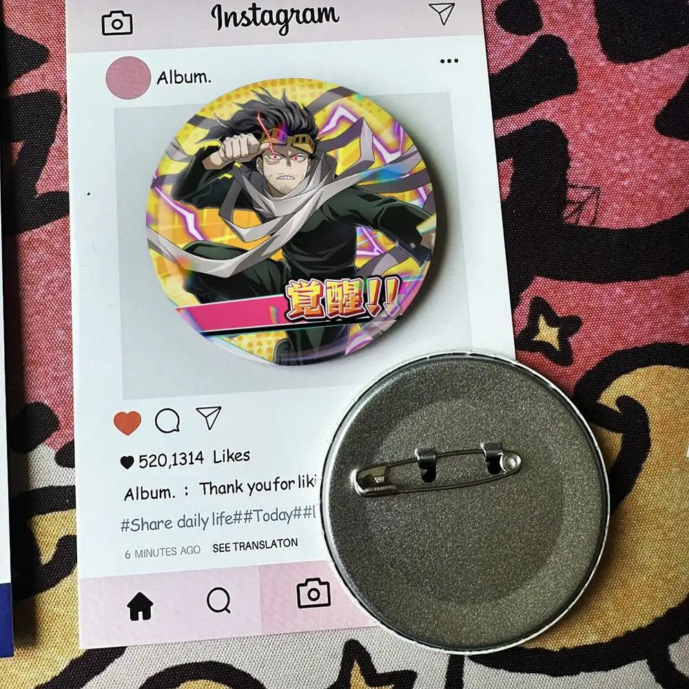 Anime Shouta Aizawa S  Laser Badge Creative Pins Brooch for Bag Clothes Hat Decor Gifts Fans Collect