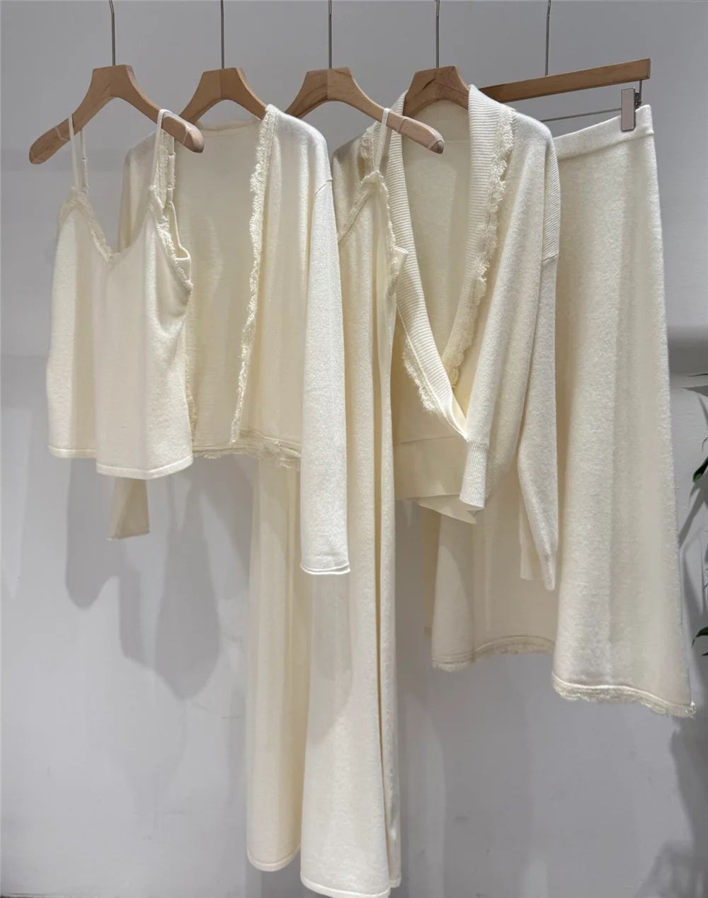 2026 New Collection Woman Clothes Cashmere Cardigan / Camisole/Half Skirt/ Camisole Dress Knit Suit