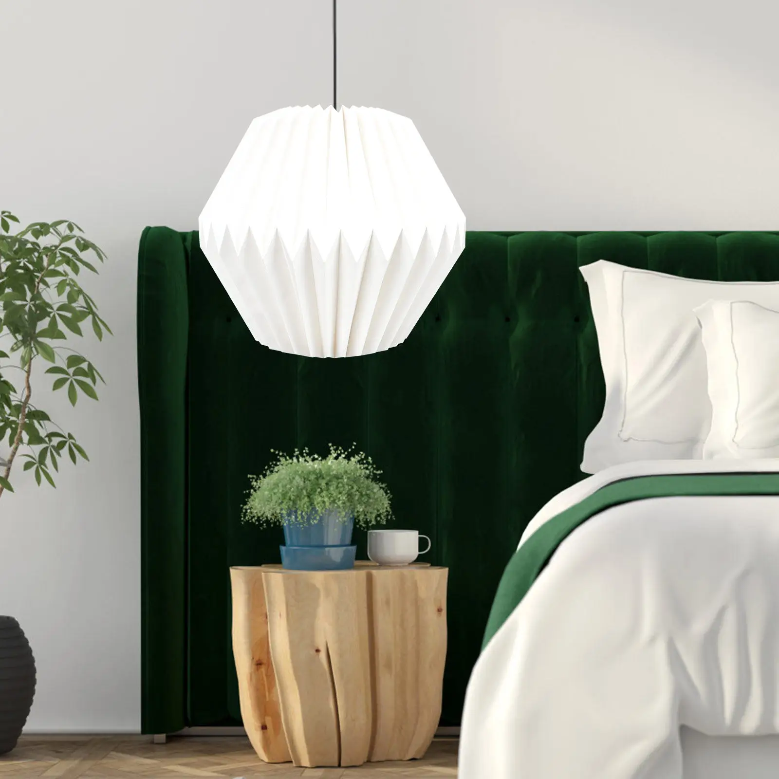 Collapsible Paper Lantern Lampshade Hanging Light Cover Simple Style Decorative Paper Folding Design Home Bar Cafe Restaurant
