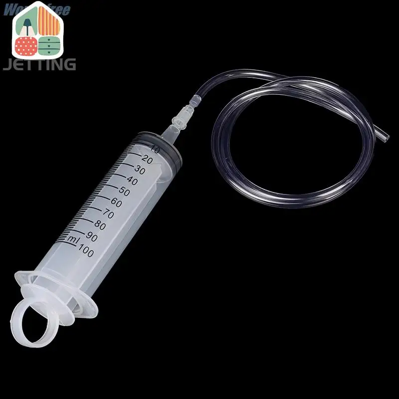 100ml Syringe Reusable Pump Measuring With 1m Tube Feeding Ink For Liquid Paint Epoxy Resin Oil Watering Plants Scientific Labs