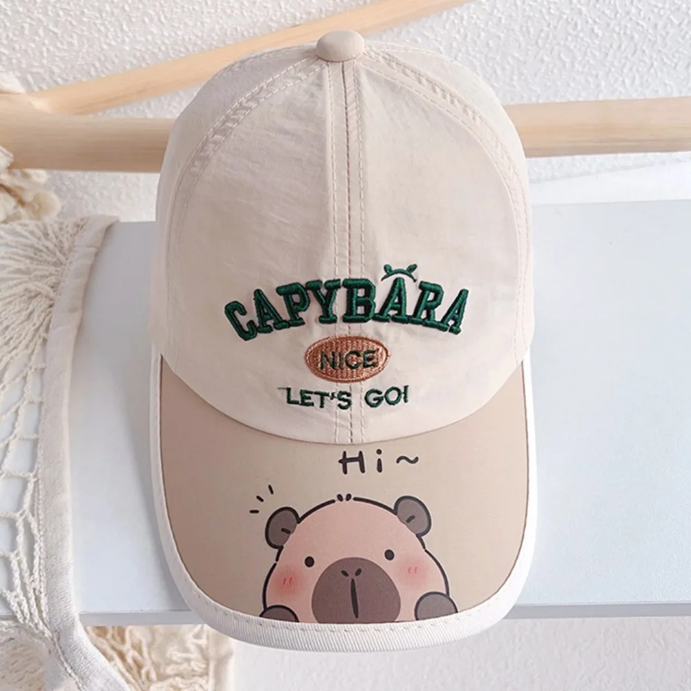 

Cute Capybara Baseball Cap Adjustable Quick Drying Summer Hat Lightweight Sunscreen Cap Outdoor