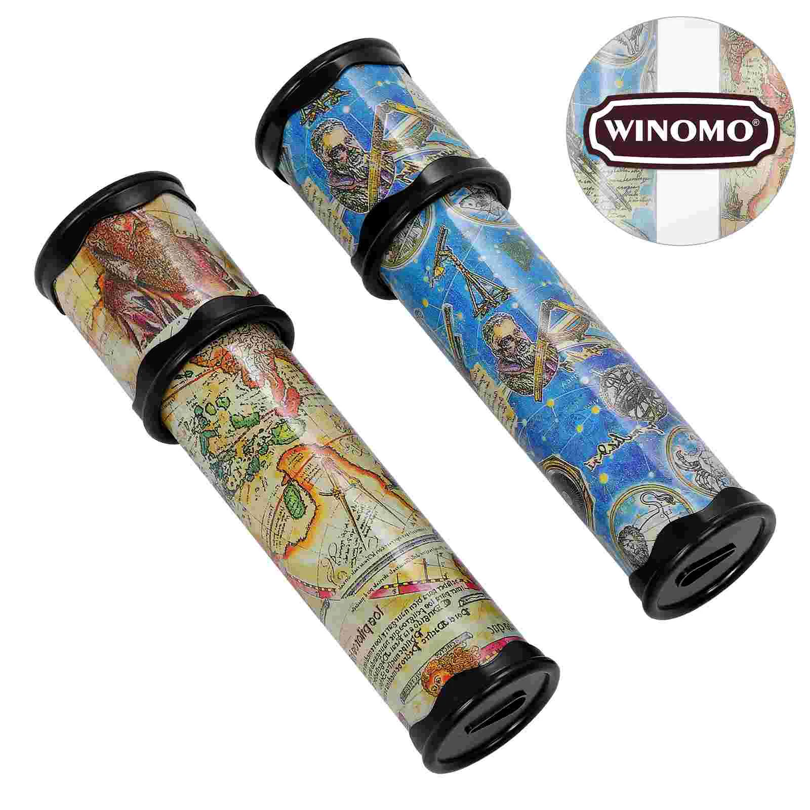 Winomo 2 peças clássico caleidoscópio brinquedo novidade jogos brinquedo brinquedos educativos para crianças (cor aleatória)