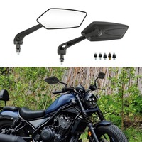 Motorcycle Handlebar Mirror Rearview Motorbike Bars End Mirror Cafe Racer Scooter Moto Mirrors 8/10mm for Yamaha Suzuki Kawasaki