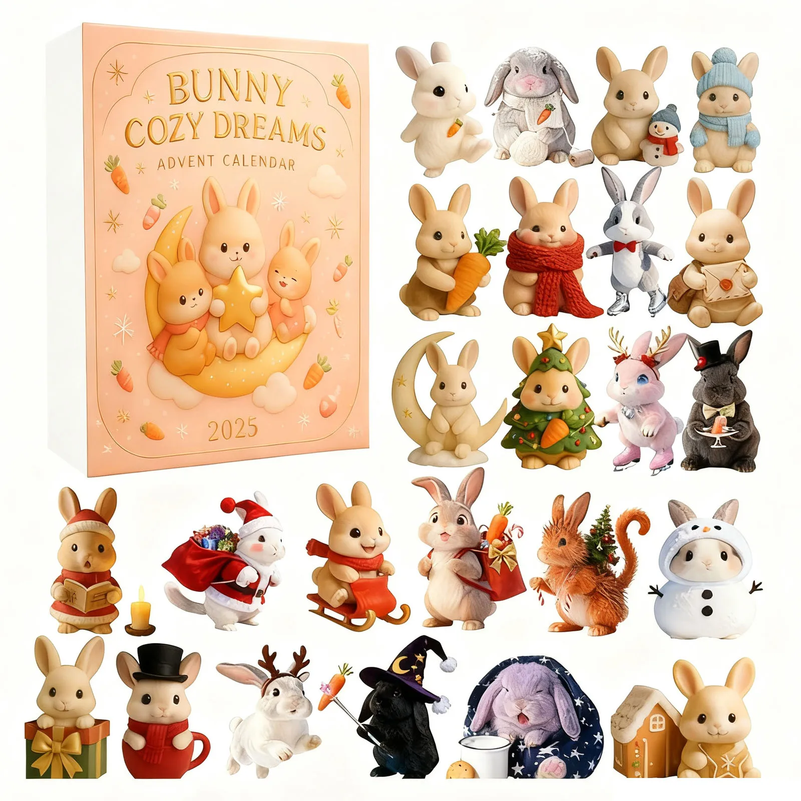 Desk Timer Cozy Advent Calendar Anatomy Christmas Countdown Pendant Containing 24 Acrylic Pendants Suitable For Various B Timer