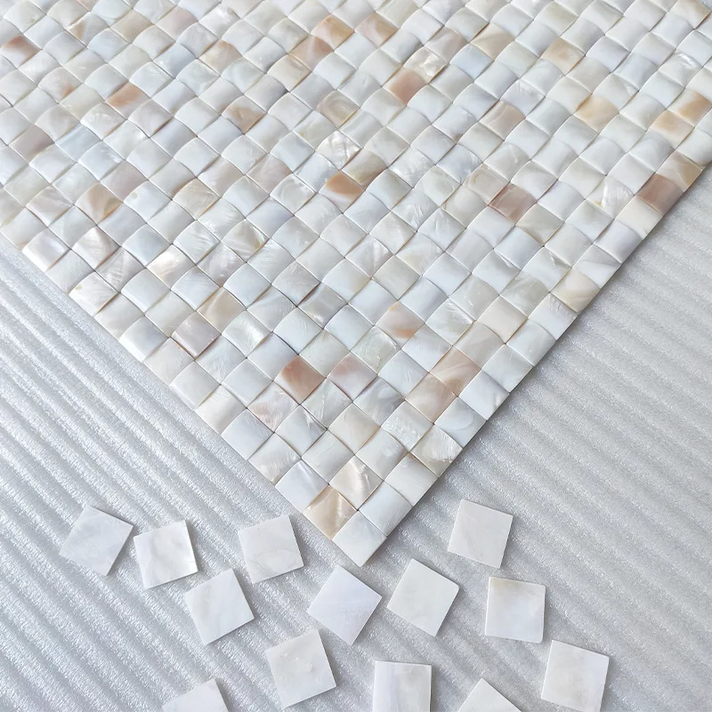 

30x30cm White Three-dimensional Tile Convex Shell Mosaic Tile 0.2cm Thick Kitchen Bedroom Bathroom Balcony Background Wall
