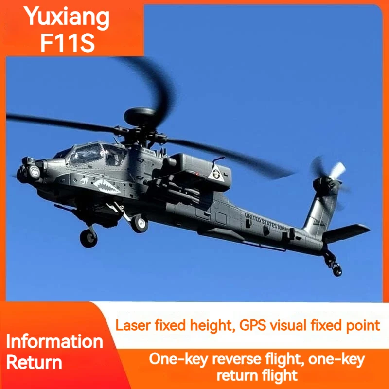 

Yuxiang F11s Apache RC Вертолет с дистанционным управлением 6-канальная имитационная модель самолета Игрушка Реалистичная машина Представительство