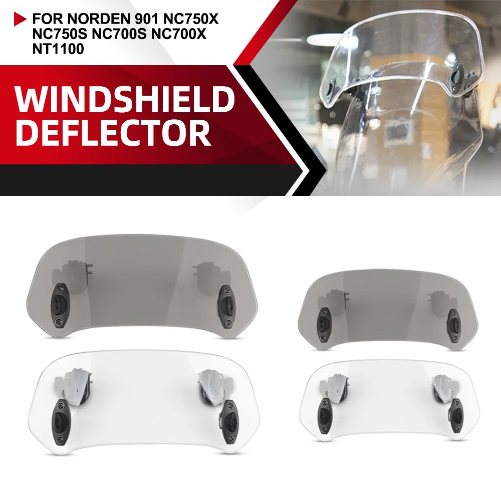 

FOR Norden 901 NC750X NC750S NC700S NC700X NT1100 CB500X X-ADV 750 ADV 350 150 Adjustable Windscreen Wind Deflector Windshield