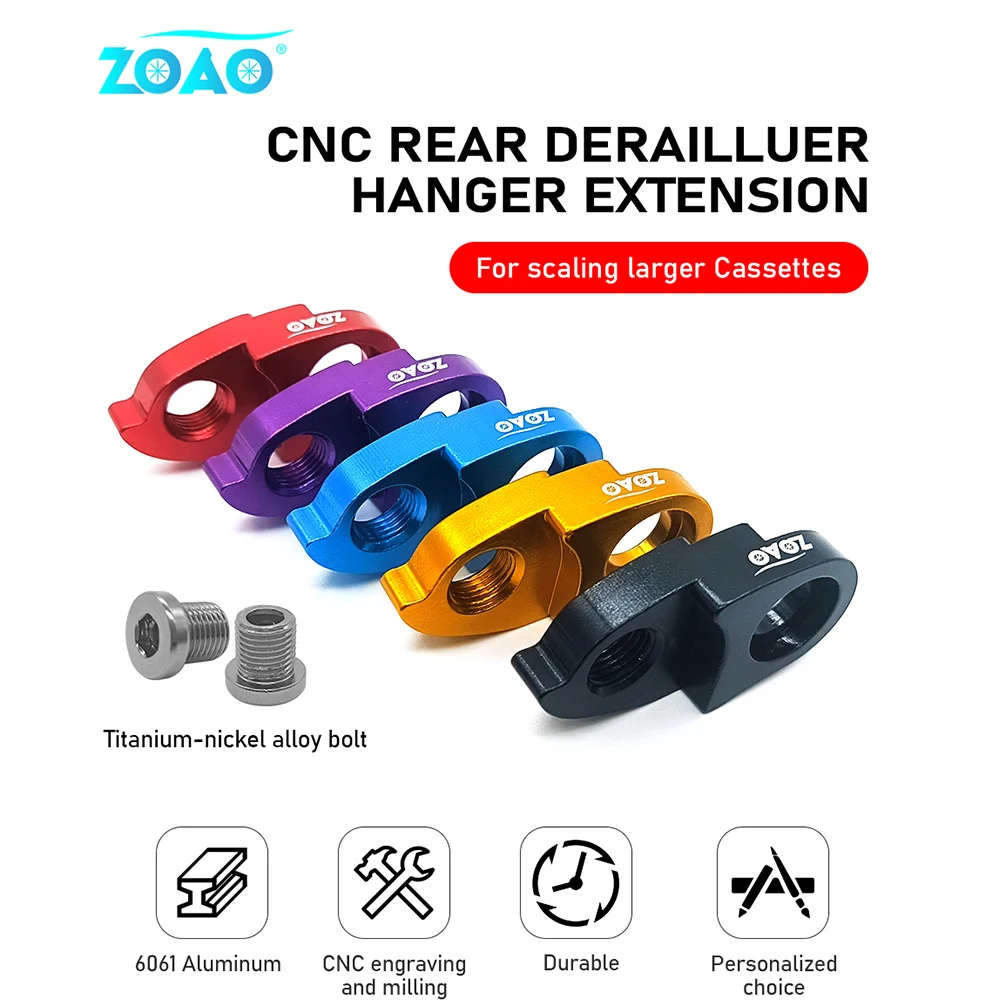 

Bicycle Rear Derailleur Hanger Extension Extender Aluminum Road Bike MTB Cycling Frame Gear Tail Hook Extender