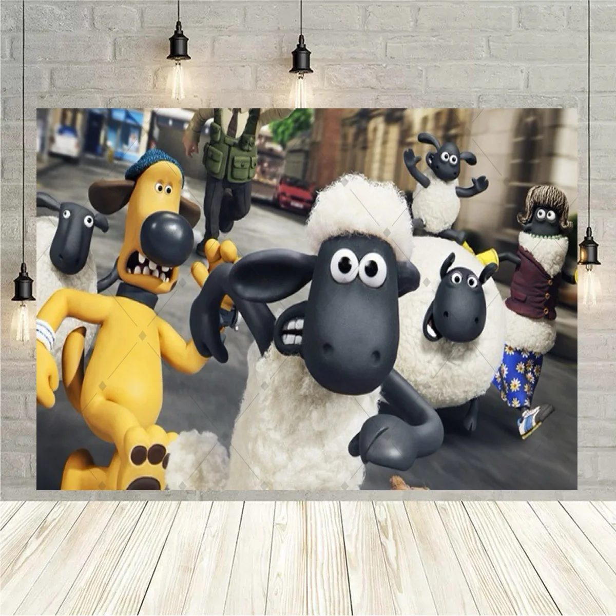 الأغنام فيلم حفلة عيد ميلاد ديكور خلفية ملصق الطفل المعمودية كعكة ديكور للطاولات لوازم الحفلات التصوير الدعائم الاطفال هدية