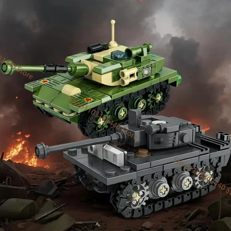 Este Kit de Montagem de Tanque Pesado para Cenários de Guerra é Ideal para Modelos Militares DIY para Crianças e Serve como um Brinquedo Educativo