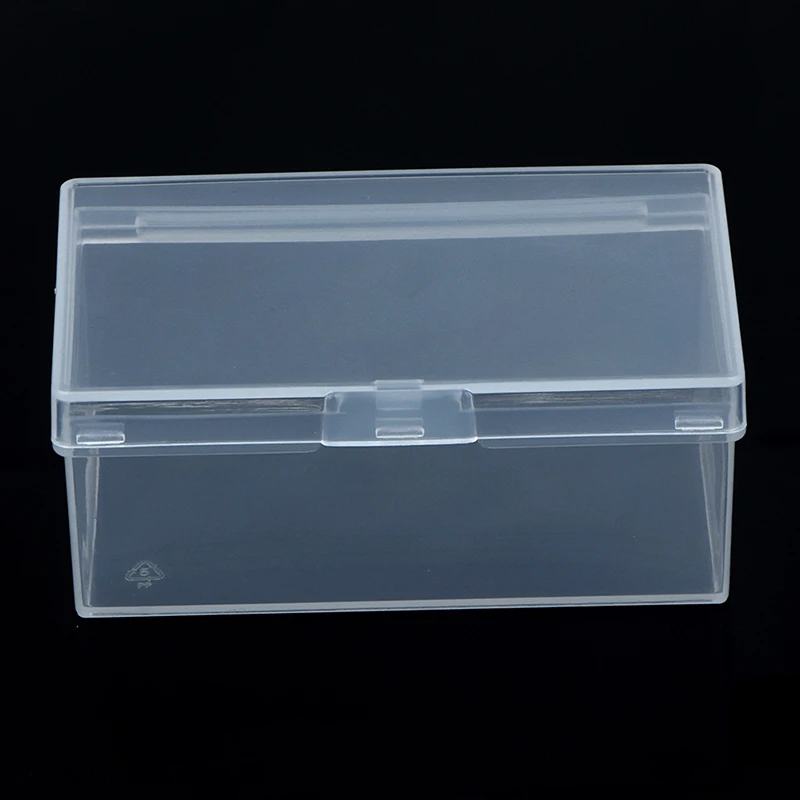 1PC Transparent Plastic Box Rectangular Hardware Classification Box With Lid Storage Electronic Parts With Lid Collection Box